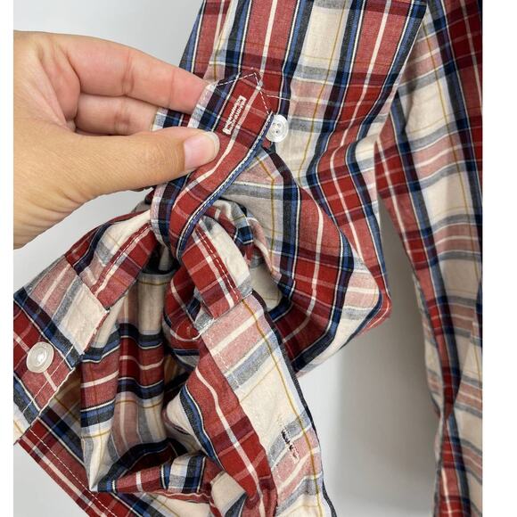 Paper Denim & Cloth Mens Plaid Button Down Shirt Long Sleeve Size XL - Picture 6 of 11